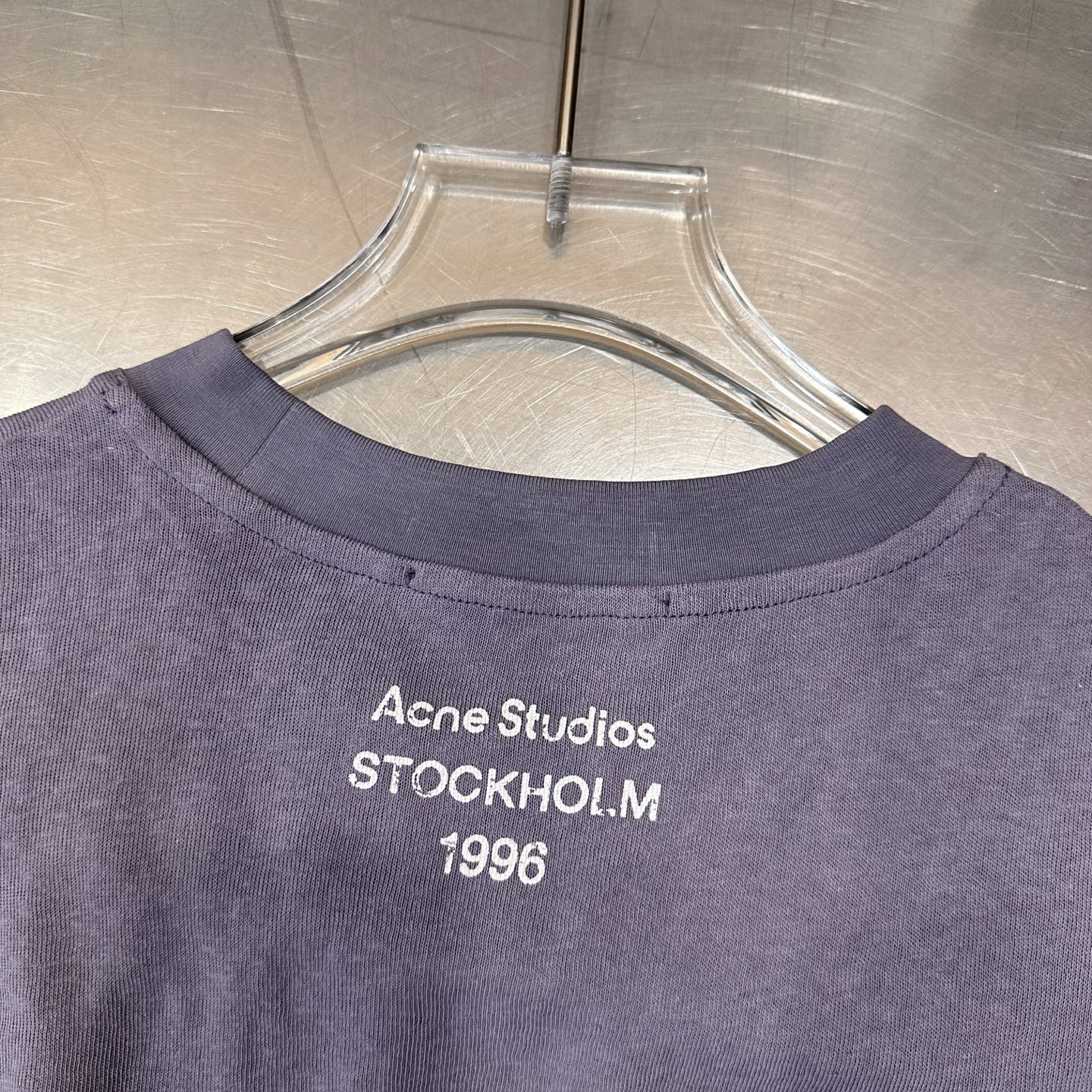 アクネ ストゥディオズ 1996ロゴ 半袖Tシャツ ラベンダー 画像 8