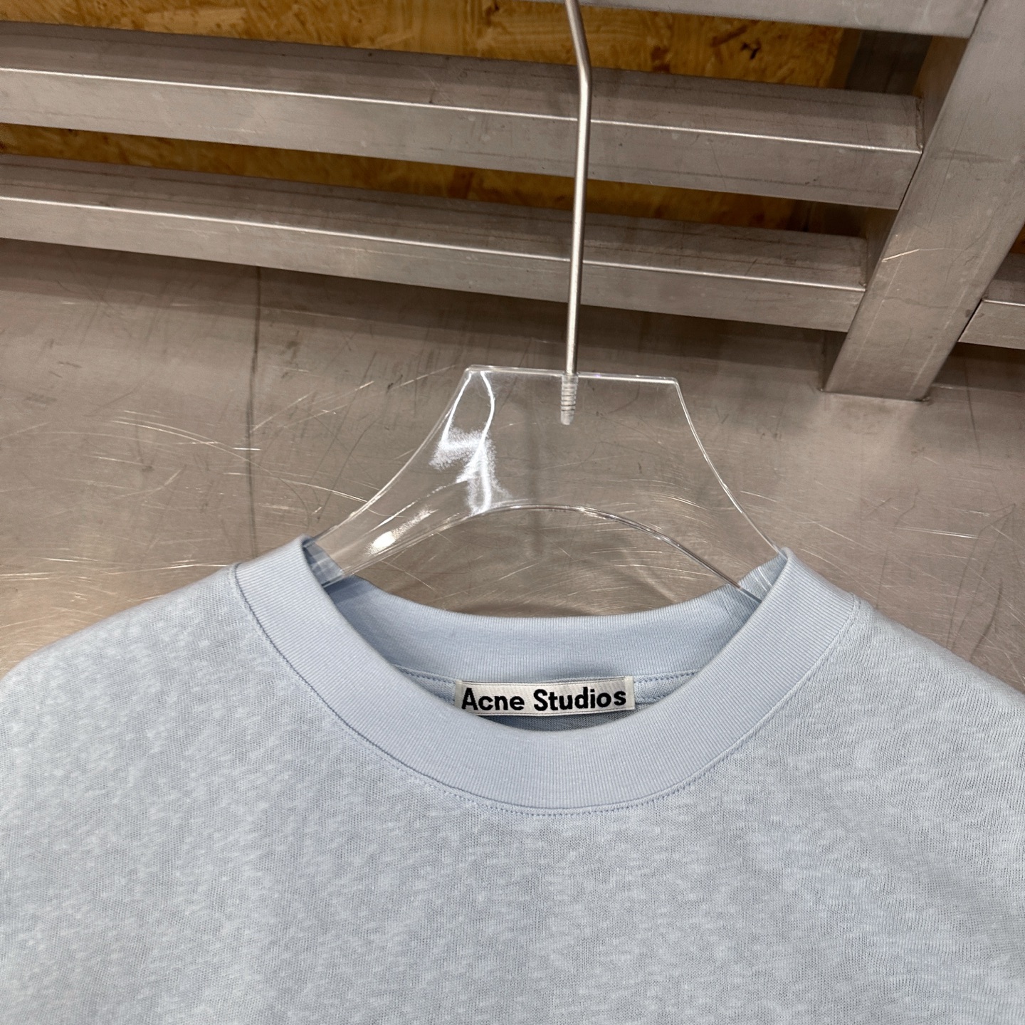 アクネ ストゥディオズ 1996ロゴ 半袖Tシャツ ライトブルー 画像 5