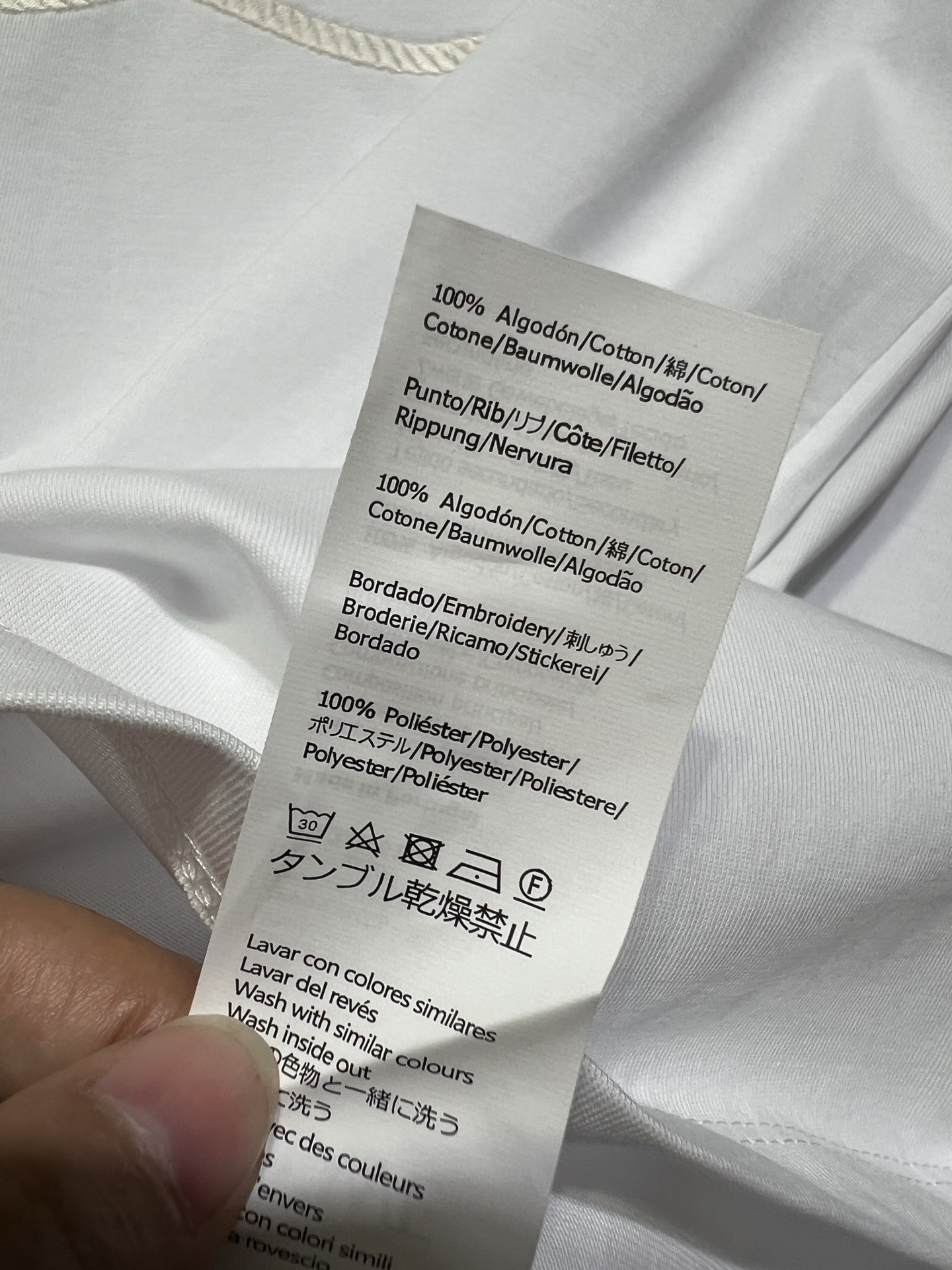 ロエベ アナグラム刺繍ロゴ Tシャツ ネイビー ホワイト 画像 9