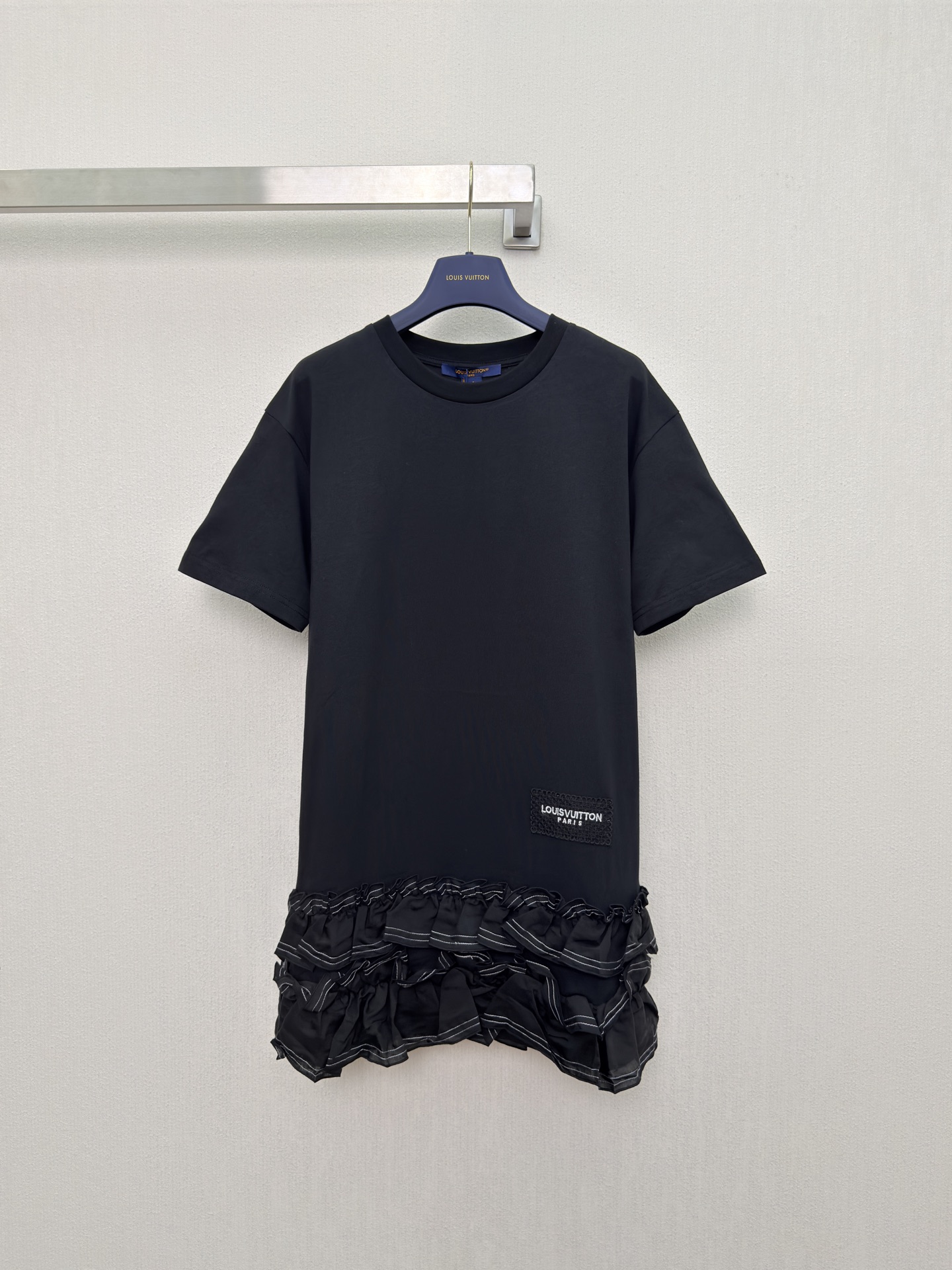 ルイ ヴィトン フリルトリム Tシャツドレス ブラック 画像 7