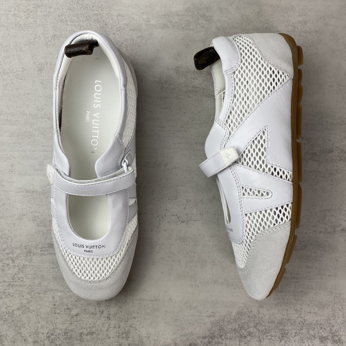 ルイヴィトン Sneakerina レザー ロースニーカー ホワイト 詳細画像 3