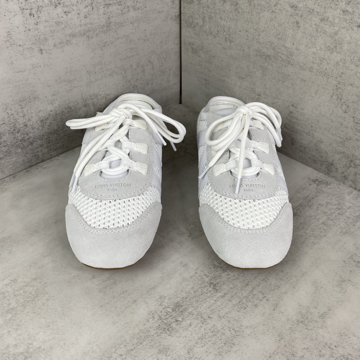 ルイヴィトン Sneakerina スエードメッシュ レーススニーカー ホワイト 画像 4