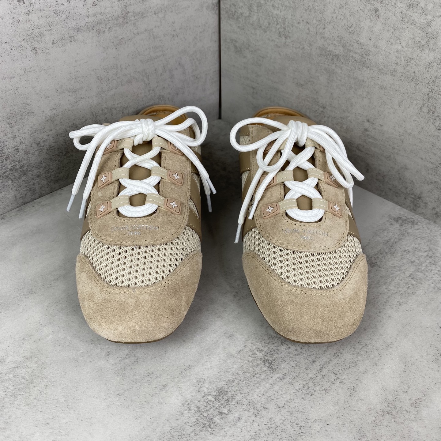 ルイヴィトン Sneakerina モノグラムメッシュ スニーカー クリーム 画像 4