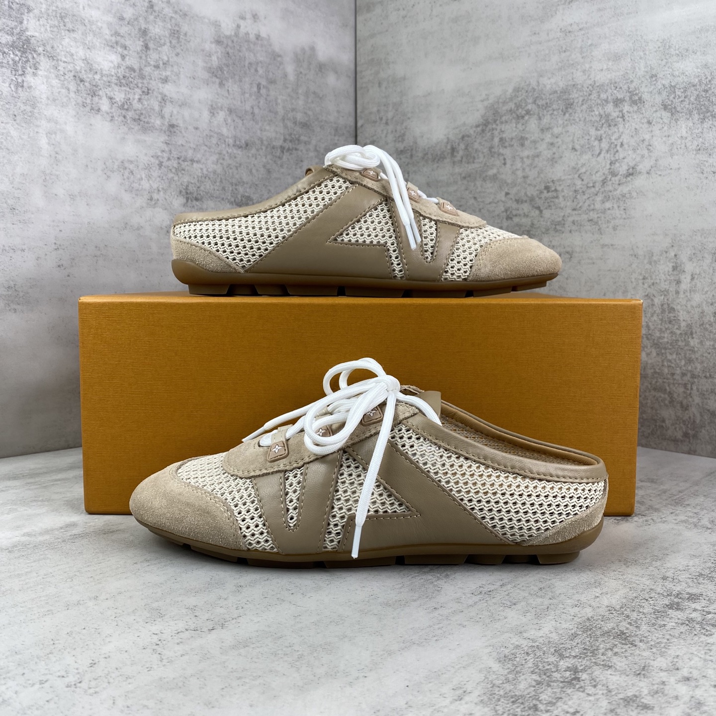 ルイヴィトン Sneakerina モノグラムメッシュ スニーカー クリーム 画像 6