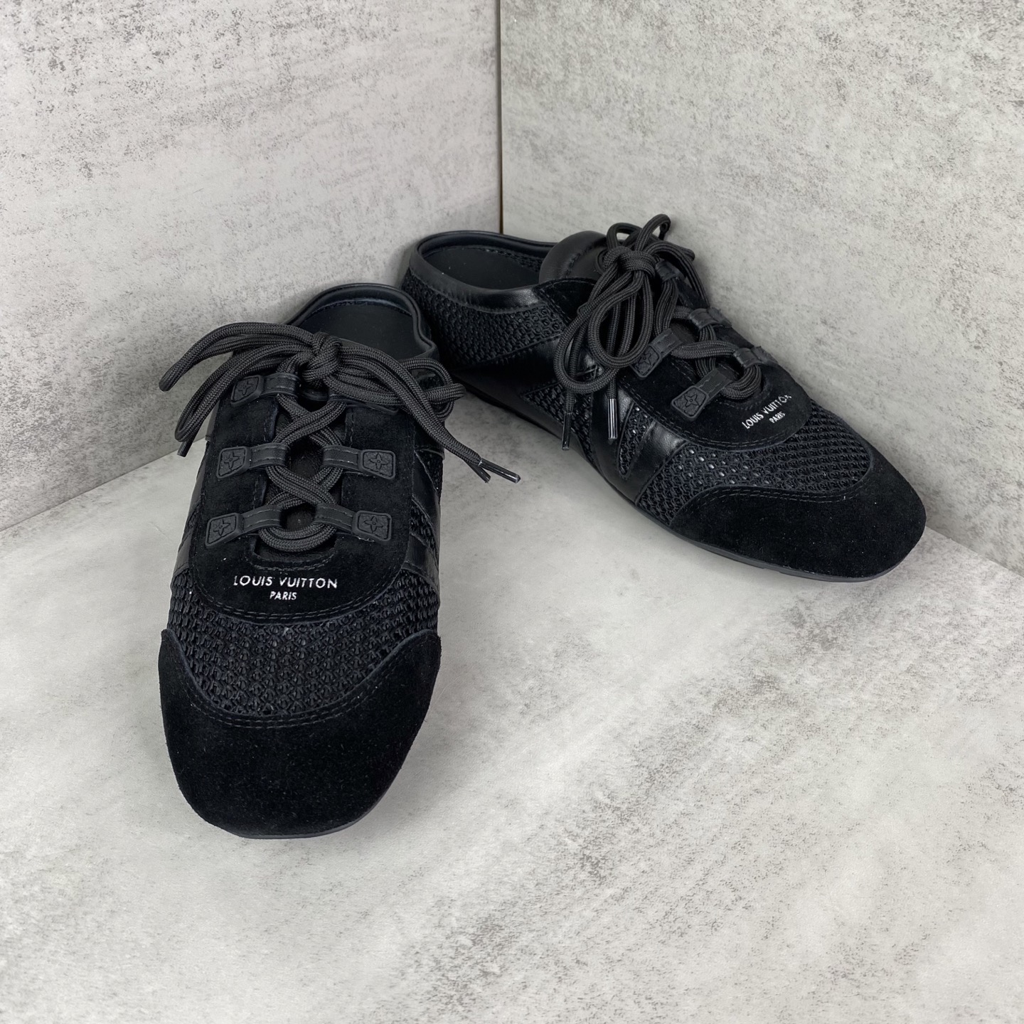 ルイヴィトン Sneakerina モノグラムメッシュ スニーカー ブラック 詳細画像 2