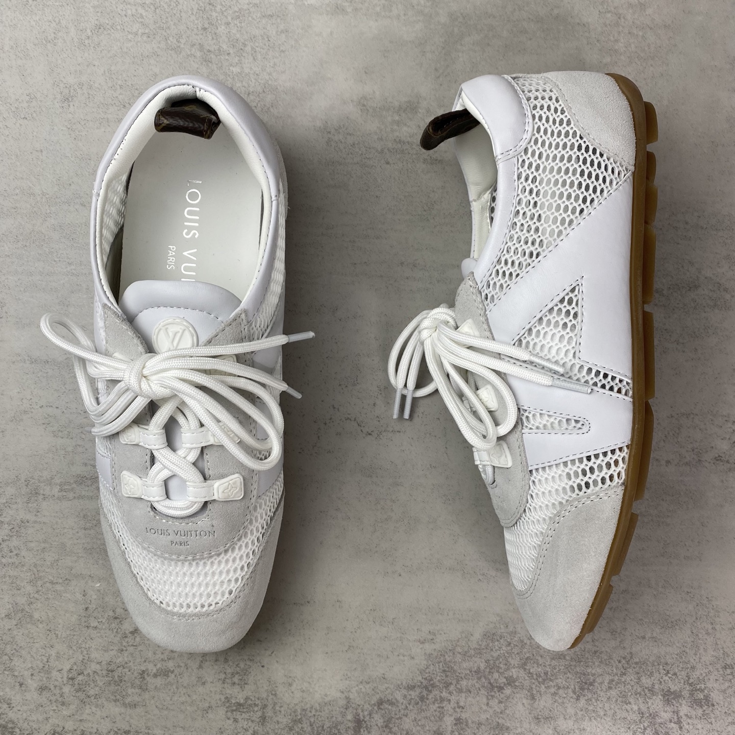 ルイヴィトン Sneakerina メッシュ レースアップスニーカー ホワイト 詳細画像 3