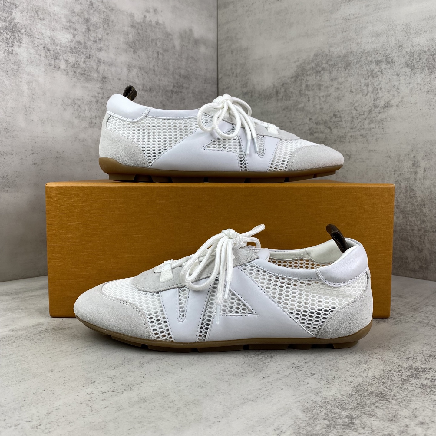 ルイヴィトン Sneakerina メッシュ レースアップスニーカー ホワイト 画像 9
