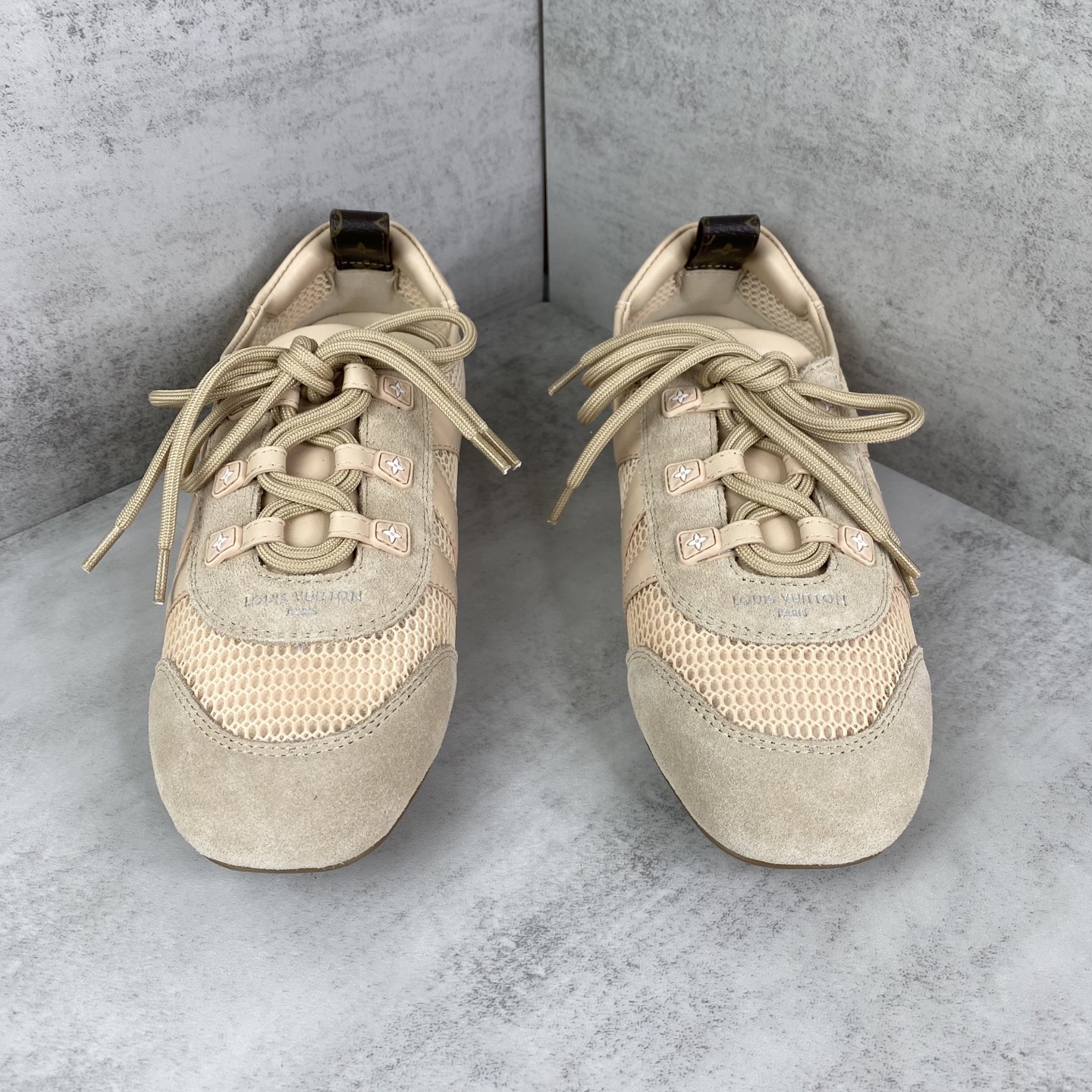 ルイヴィトン Sneakerina スエードメッシュ スニーカー ベージュ 画像 4