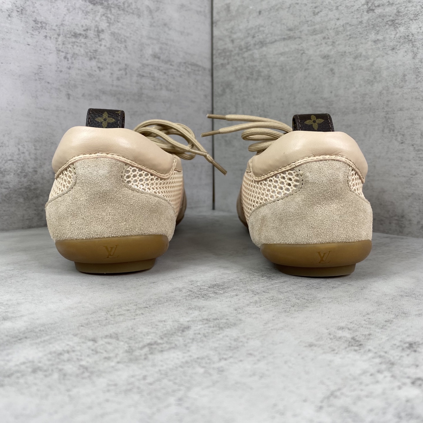 ルイヴィトン Sneakerina スエードメッシュ スニーカー ベージュ 画像 5