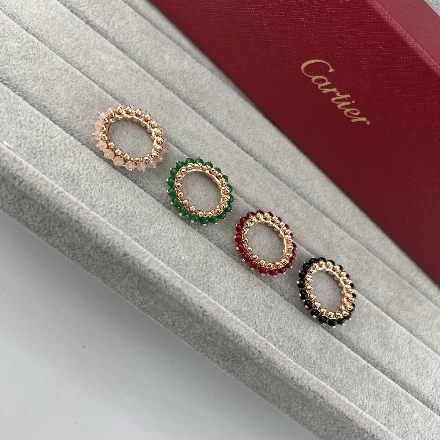 カルティエ Clash de Cartier マルチカラーストーン ピラミッドリング ローズゴールド 詳細画像 2