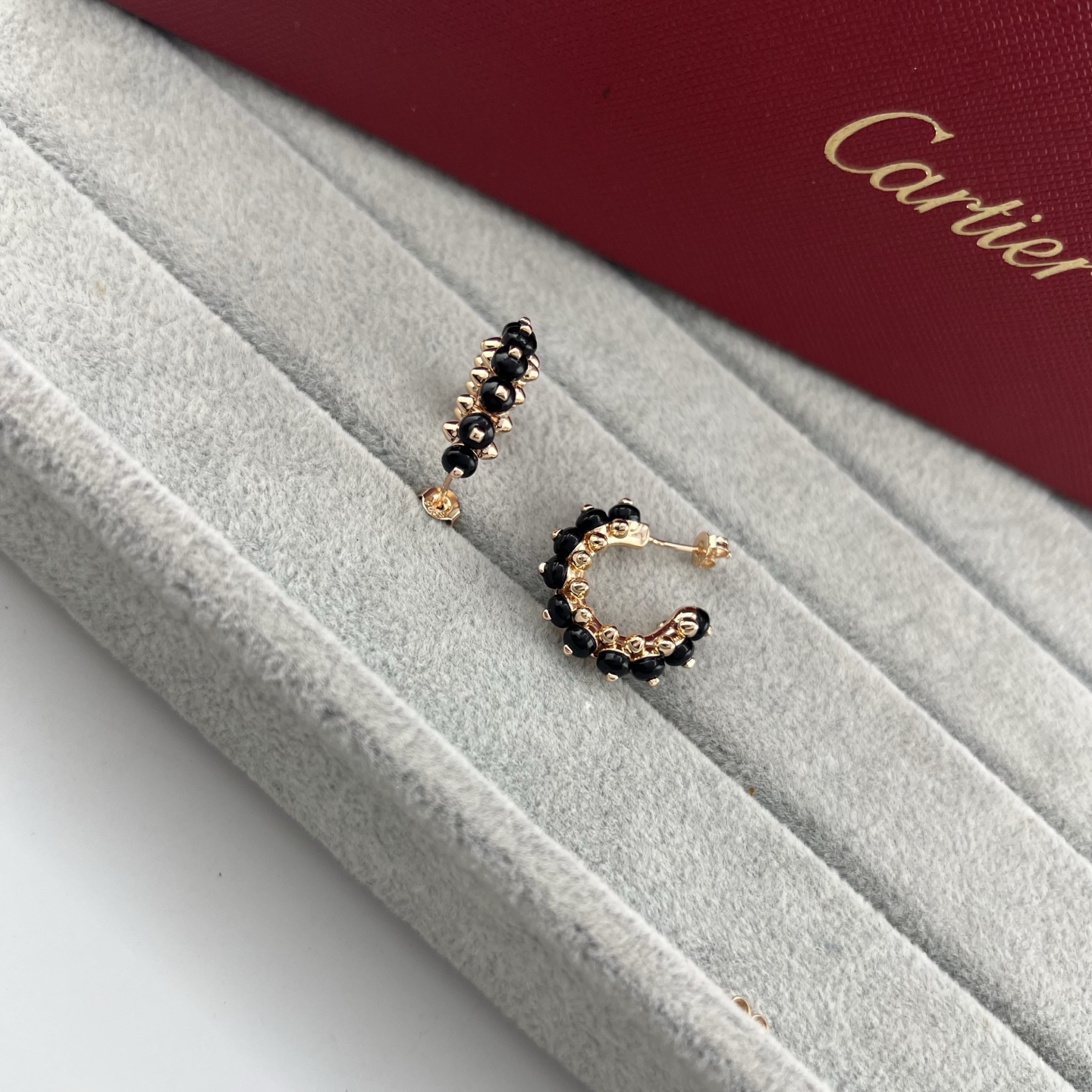 カルティエ Clash de Cartier マルチカラーストーン ピラミッドフープピアス ローズゴールド 画像 7