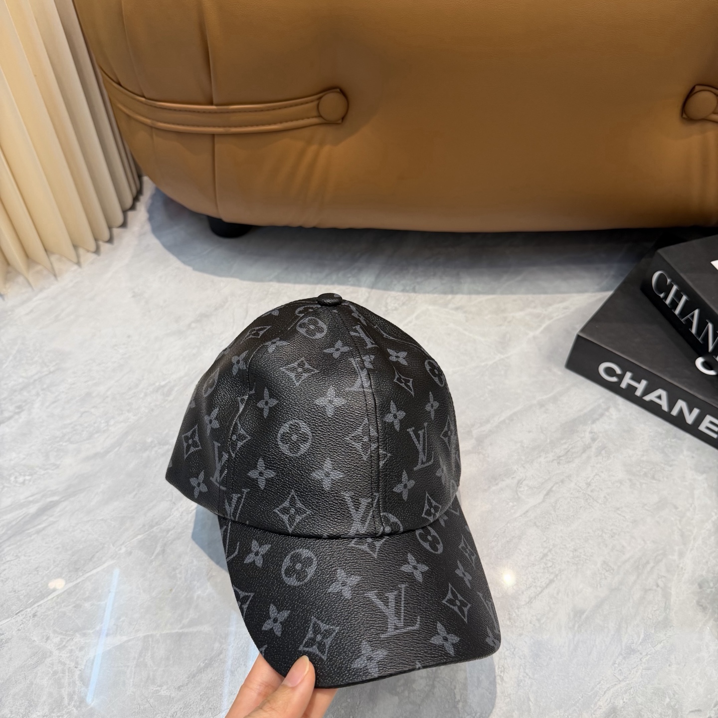 ルイ ヴィトン LV Get Ready モノグラムコーティングキャンバス キャップ ブラック M76528 画像 4