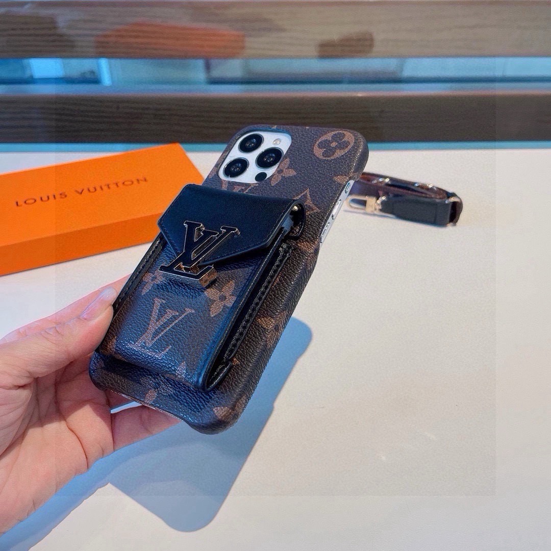 ルイ ヴィトン Passy モノグラム カードホルダー フォンケース ブラック 画像 5