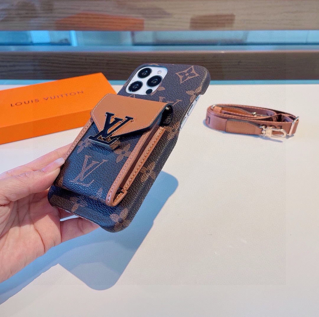 ルイ ヴィトン Passy モノグラム カードホルダー フォンケース ブラウン 詳細画像 2