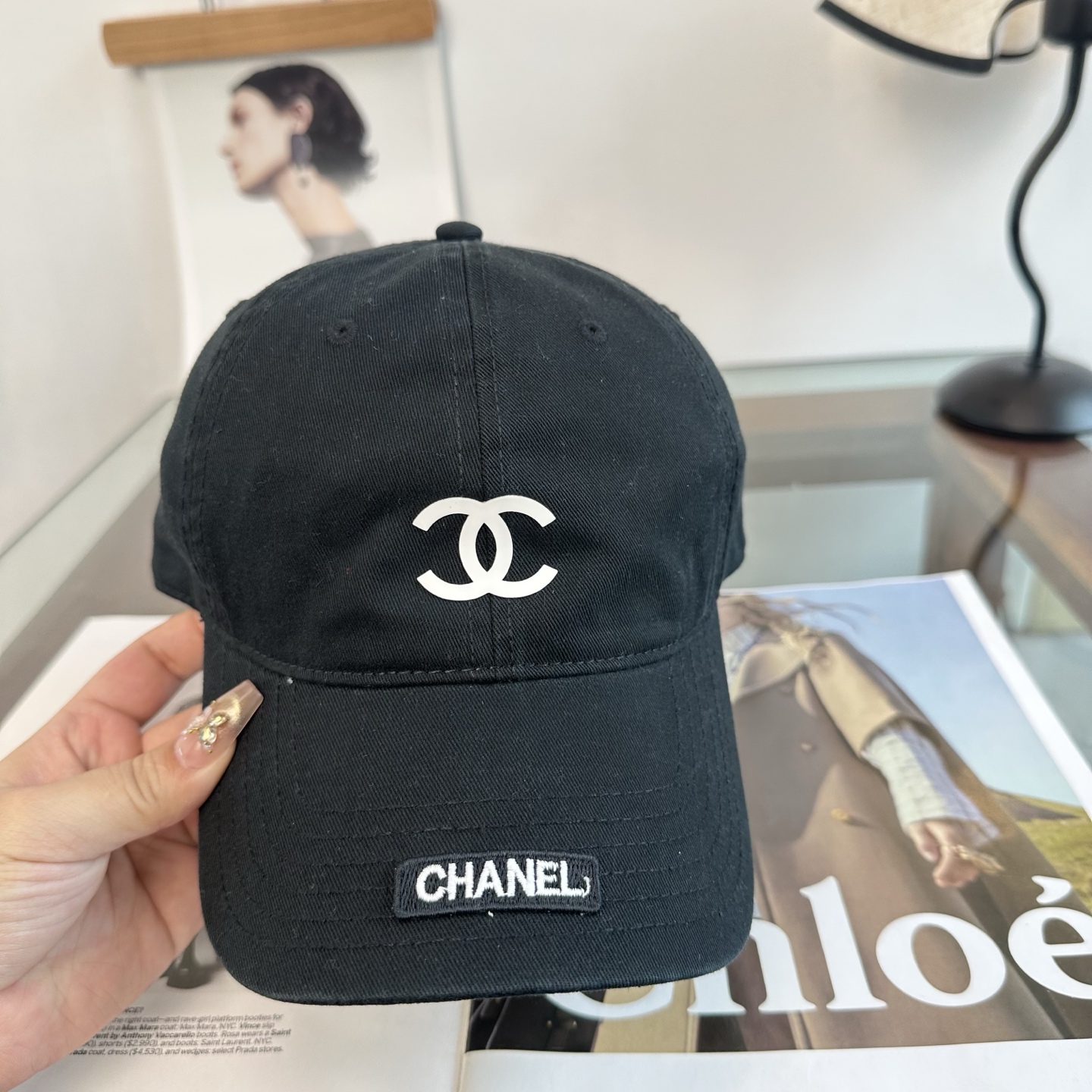 シャネル トーナルCCロゴ フロントラベル ベースボールキャップ ブラック 画像 4