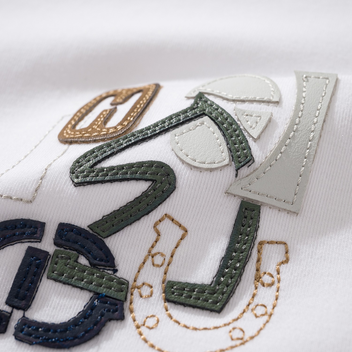 エルメス H Puzzle レザーパッチ Tシャツ ホワイト 画像 5