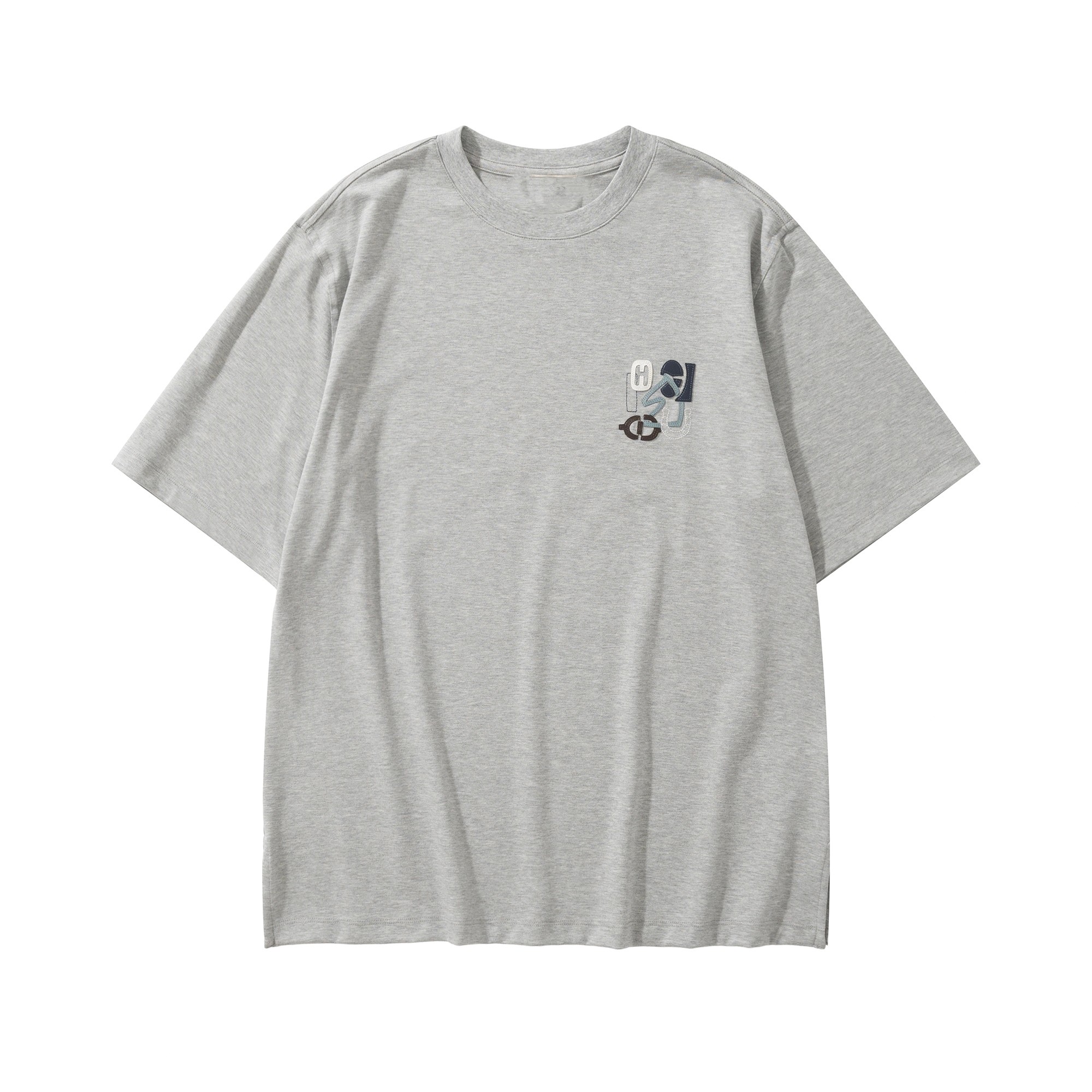 エルメス H Puzzle レザーパッチ Tシャツ グレー 詳細画像 1