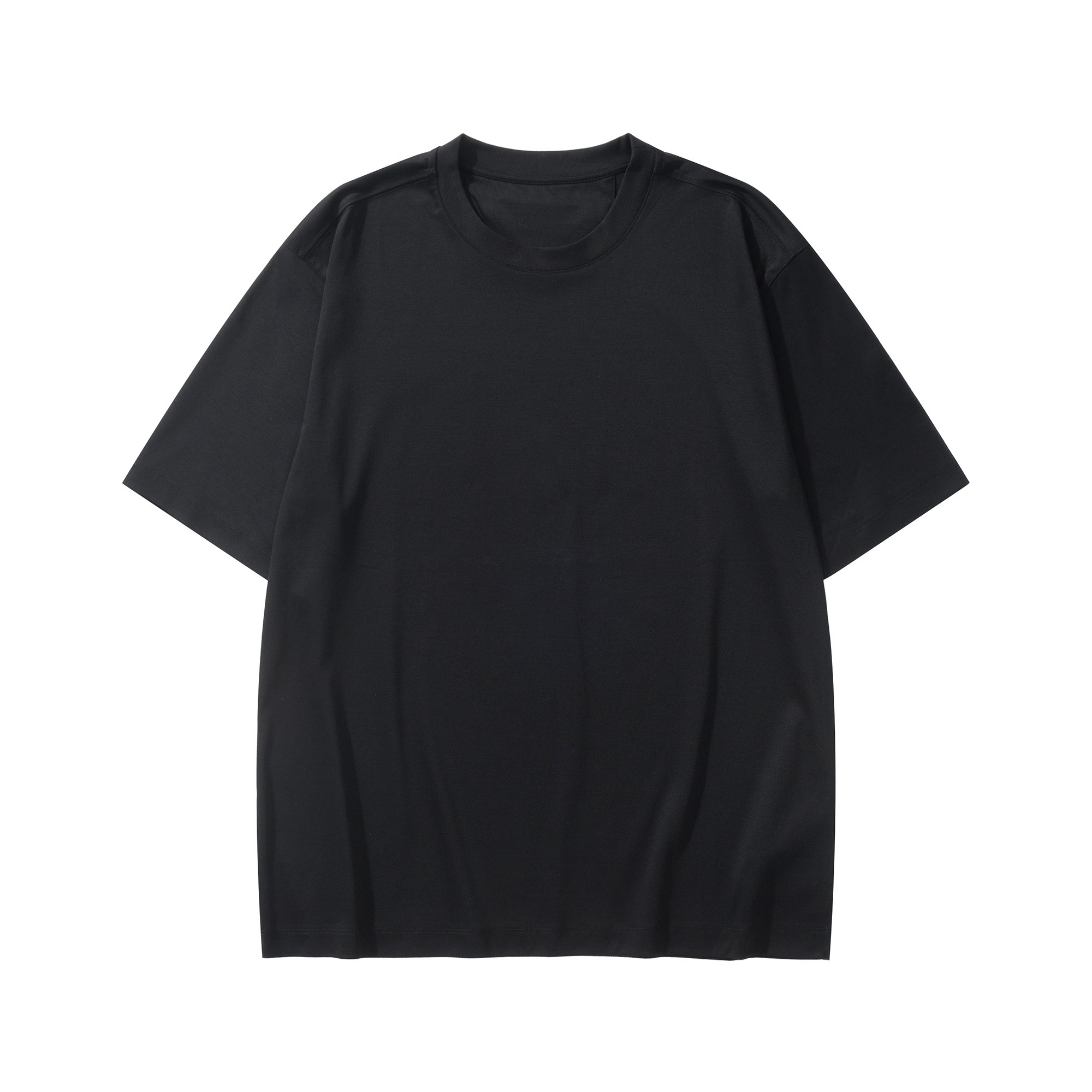 ゼニア Notte Oasi コットンピケ Tシャツ ブラック 詳細画像 1