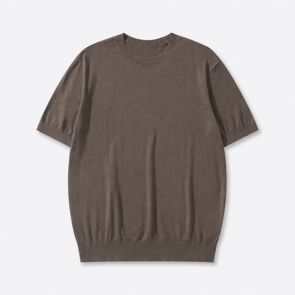 ゼニア Sabbia Oasi コットン Tシャツ ダークトープ