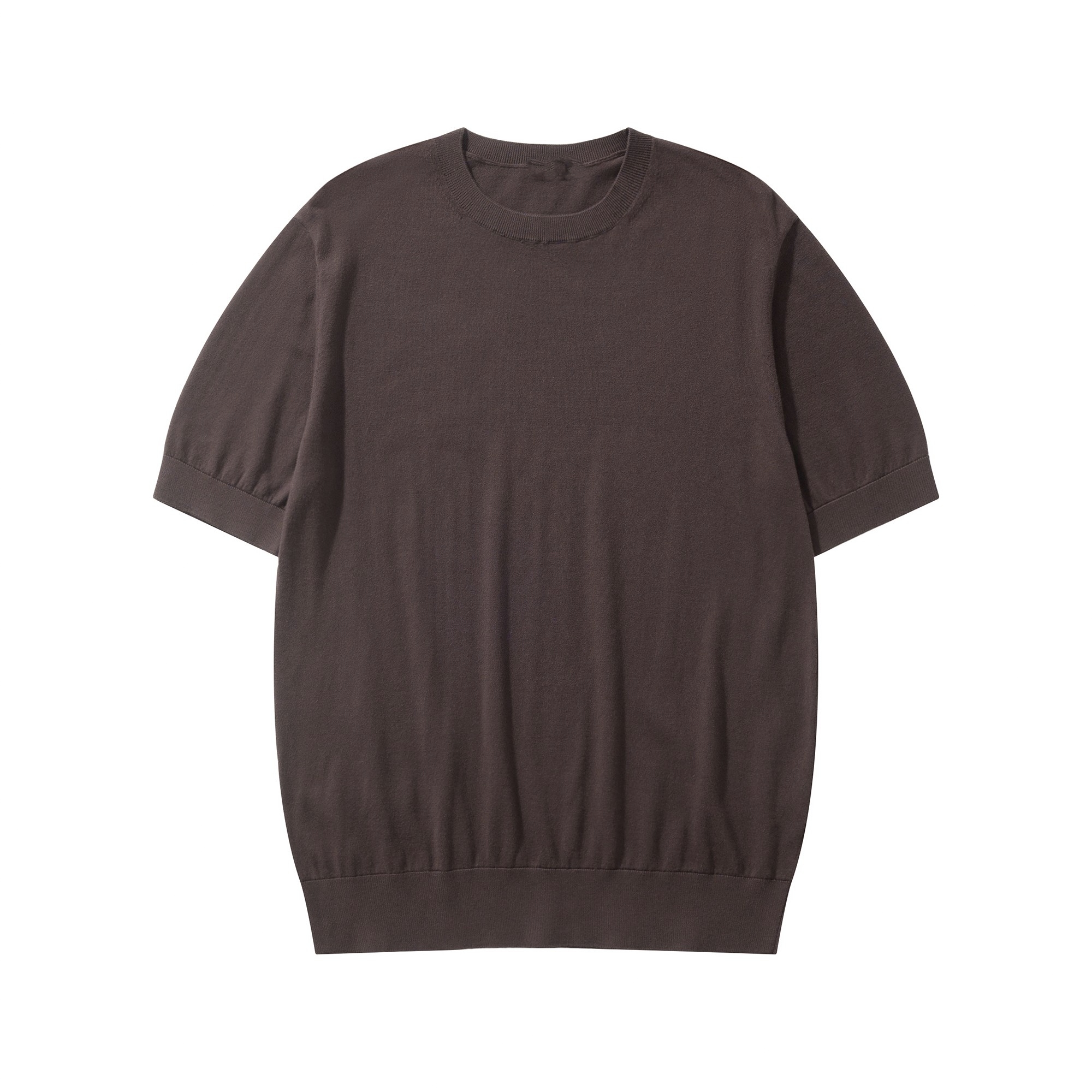 ゼニア Sabbia Oasi コットン Tシャツ ダークブラウン 詳細画像 1