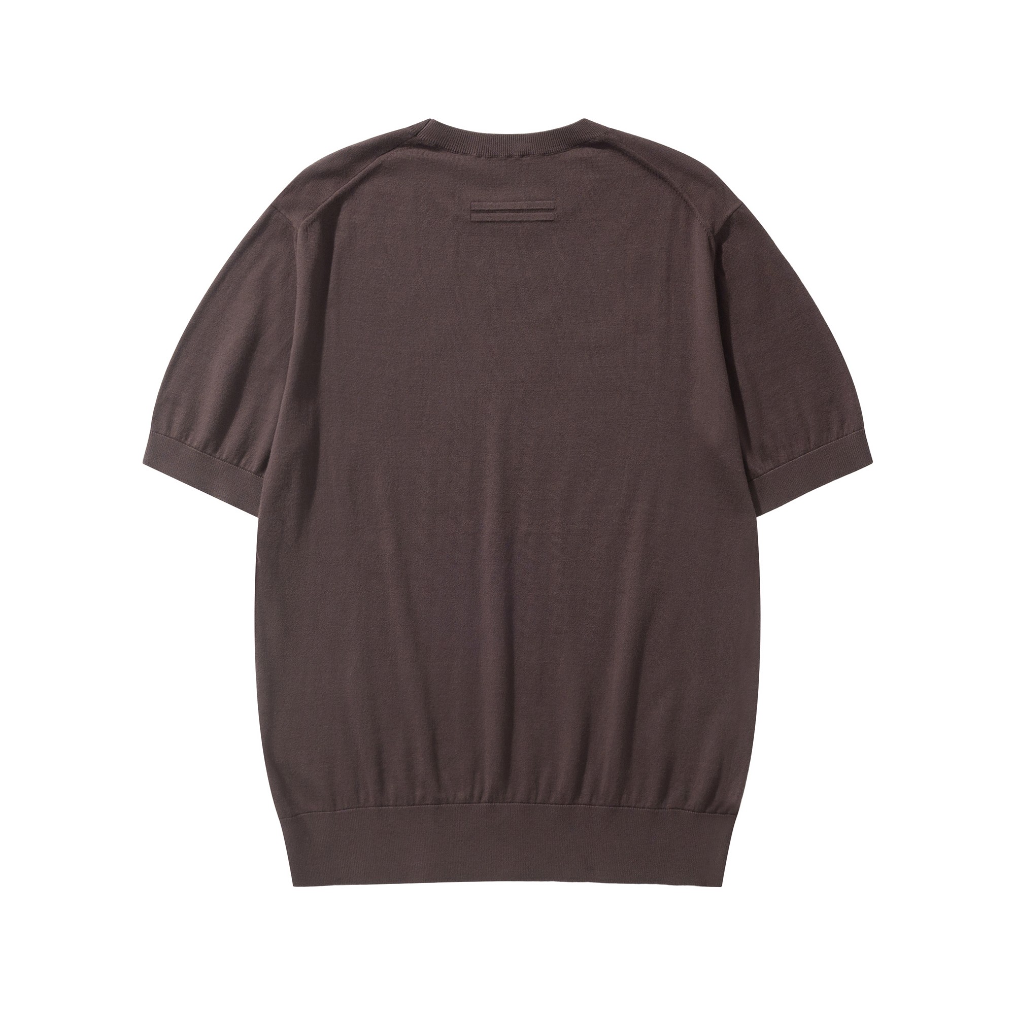 ゼニア Sabbia Oasi コットン Tシャツ ダークブラウン 詳細画像 2