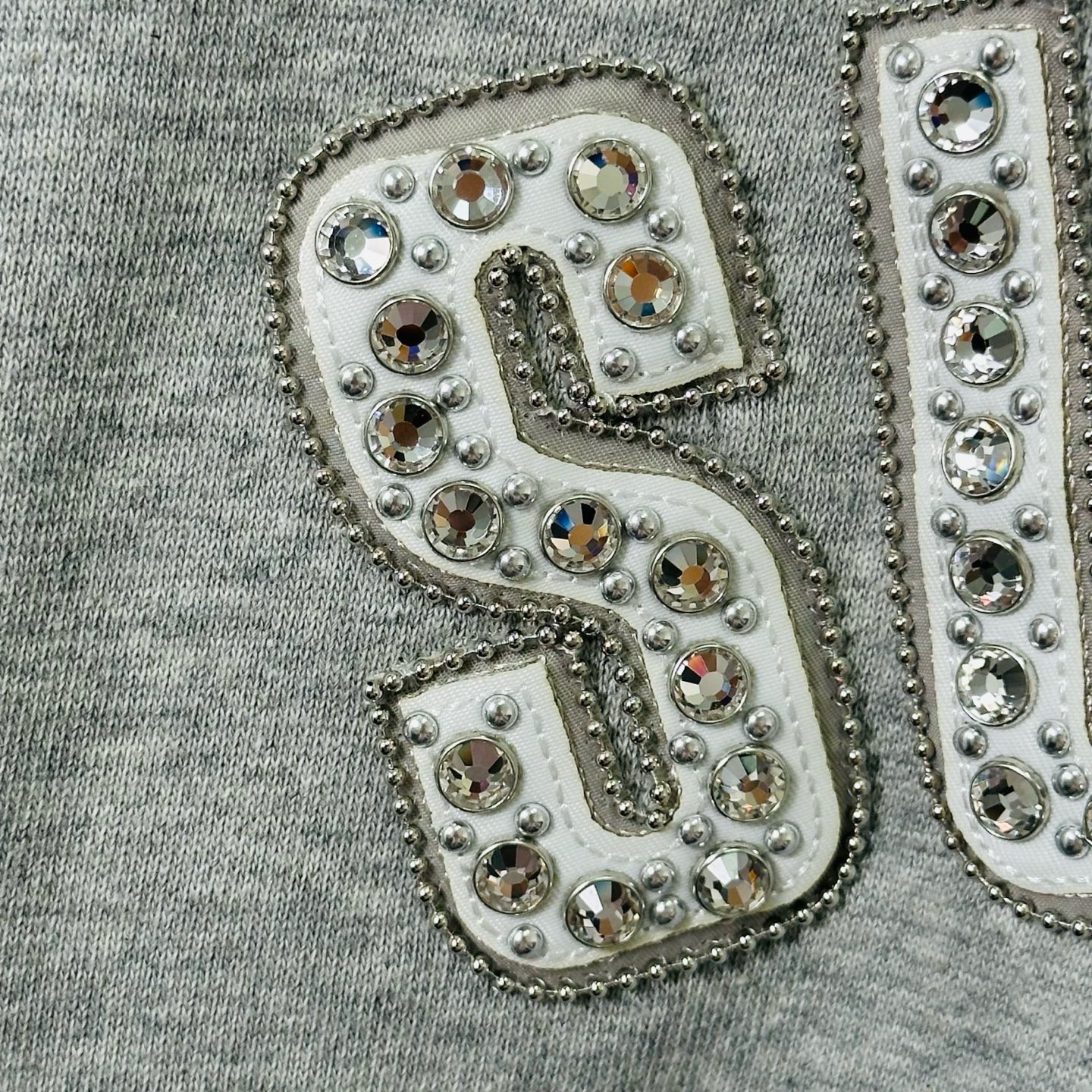 シュプリーム B.B. Simon ラインストーン ジップフーディー グレー SS25 画像 9