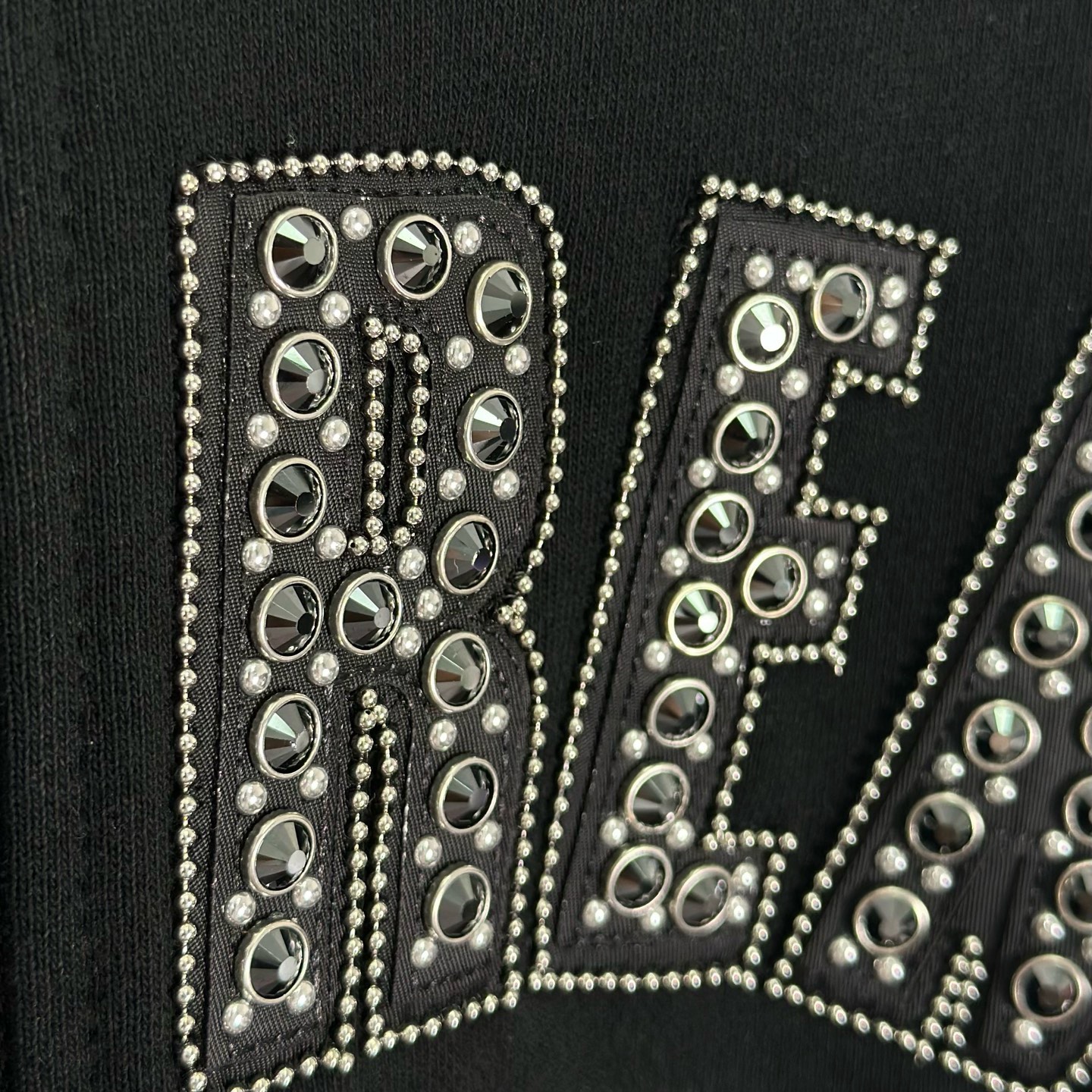 シュプリーム B.B. Simon ラインストーン ジップフーディー ブラック SS25 画像 9