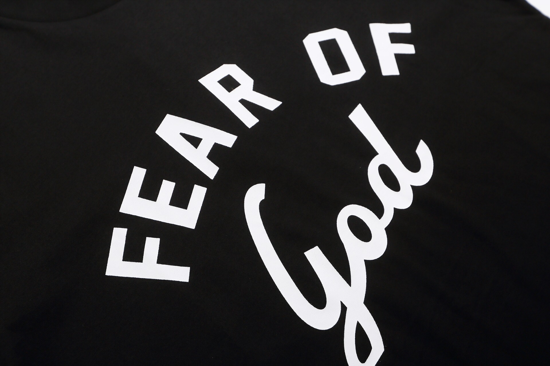 フィア オブ ゴッド Fear Of God スクリプト Tシャツ ブラック 画像 5
