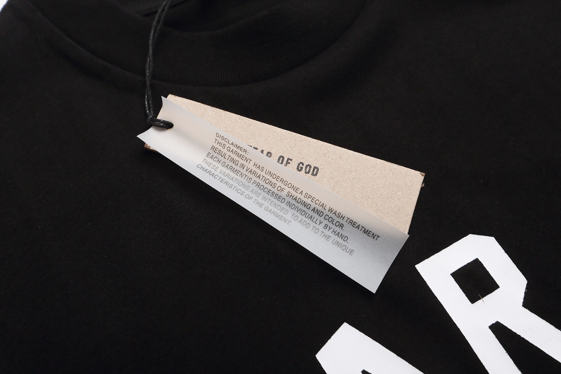 フィア オブ ゴッド Fear Of God スクリプト Tシャツ ブラック 画像 6