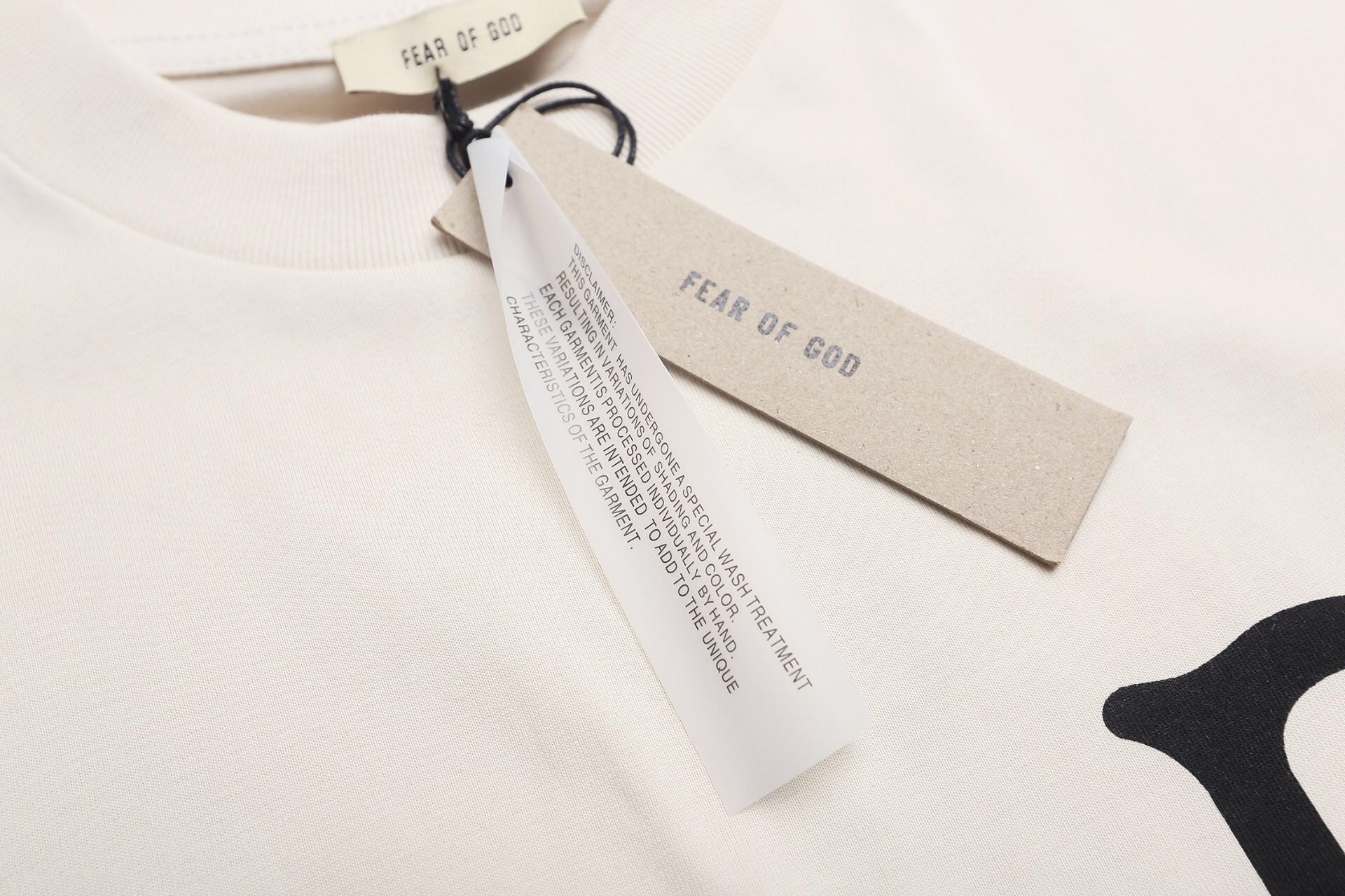 フィア オブ ゴッド 26ロゴ Tシャツ クリーム 画像 7