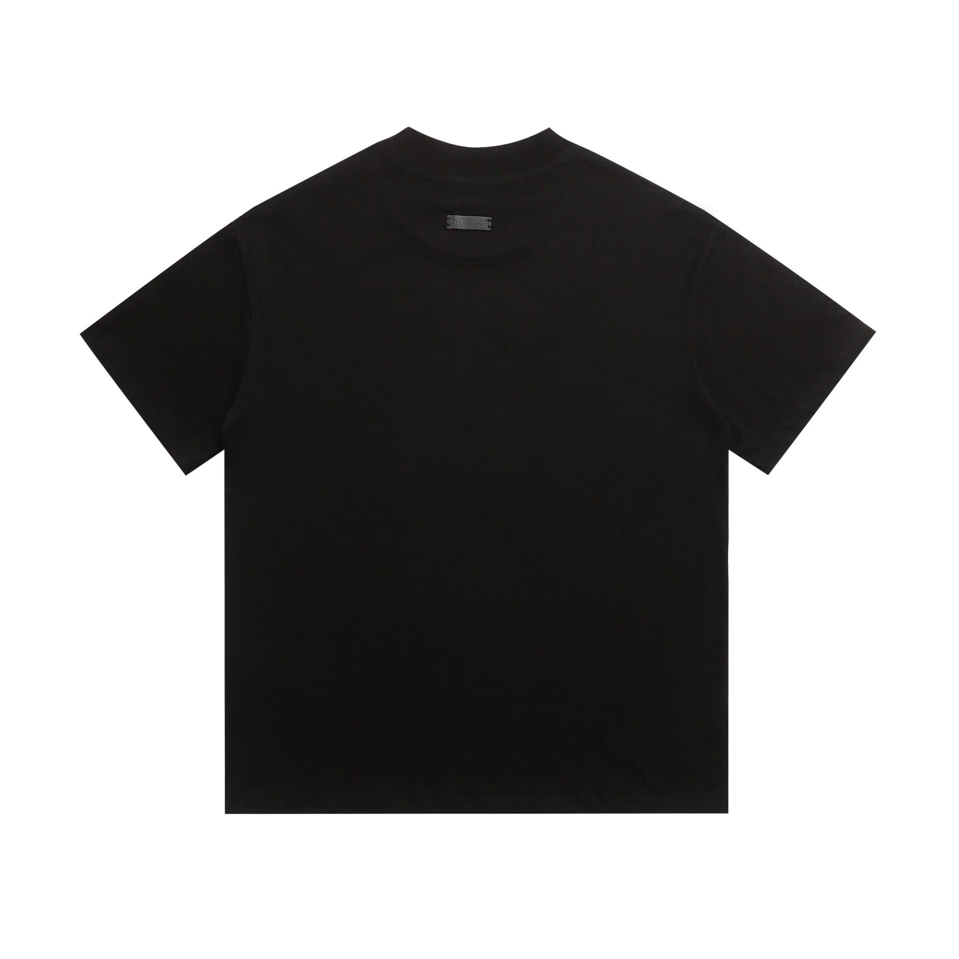 フィア オブ ゴッド 草書体ロゴ Tシャツ ブラック 詳細画像 2