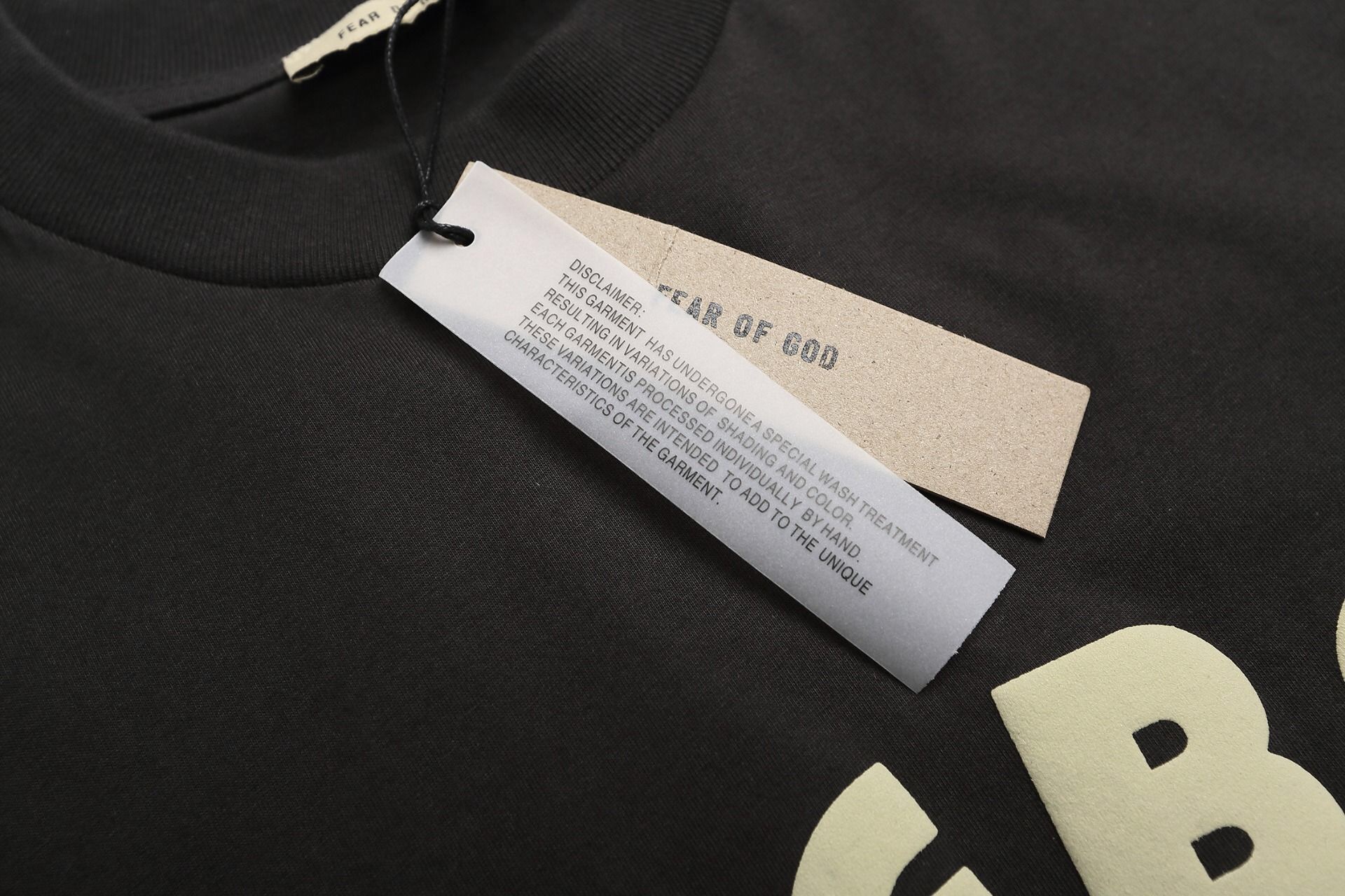 フィア オブ ゴッド ベースボール 発泡ロゴ Tシャツ ブラック 画像 7