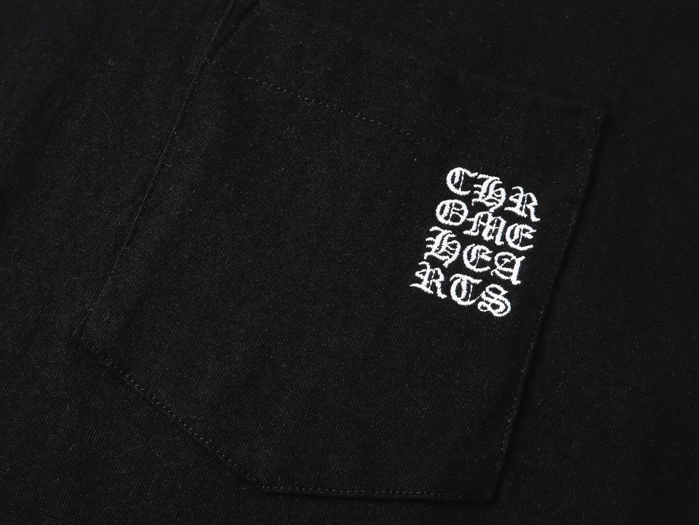 クロムハーツ サンスクリット ポケット刺繍 Tシャツ ブラック 画像 5