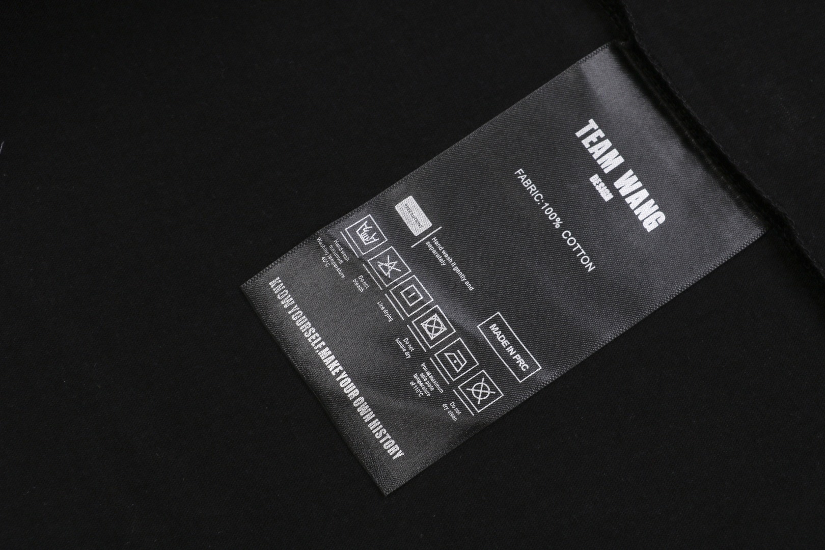 チームワン The Original 1 ホワイトレター Tシャツ ブラック 画像 7
