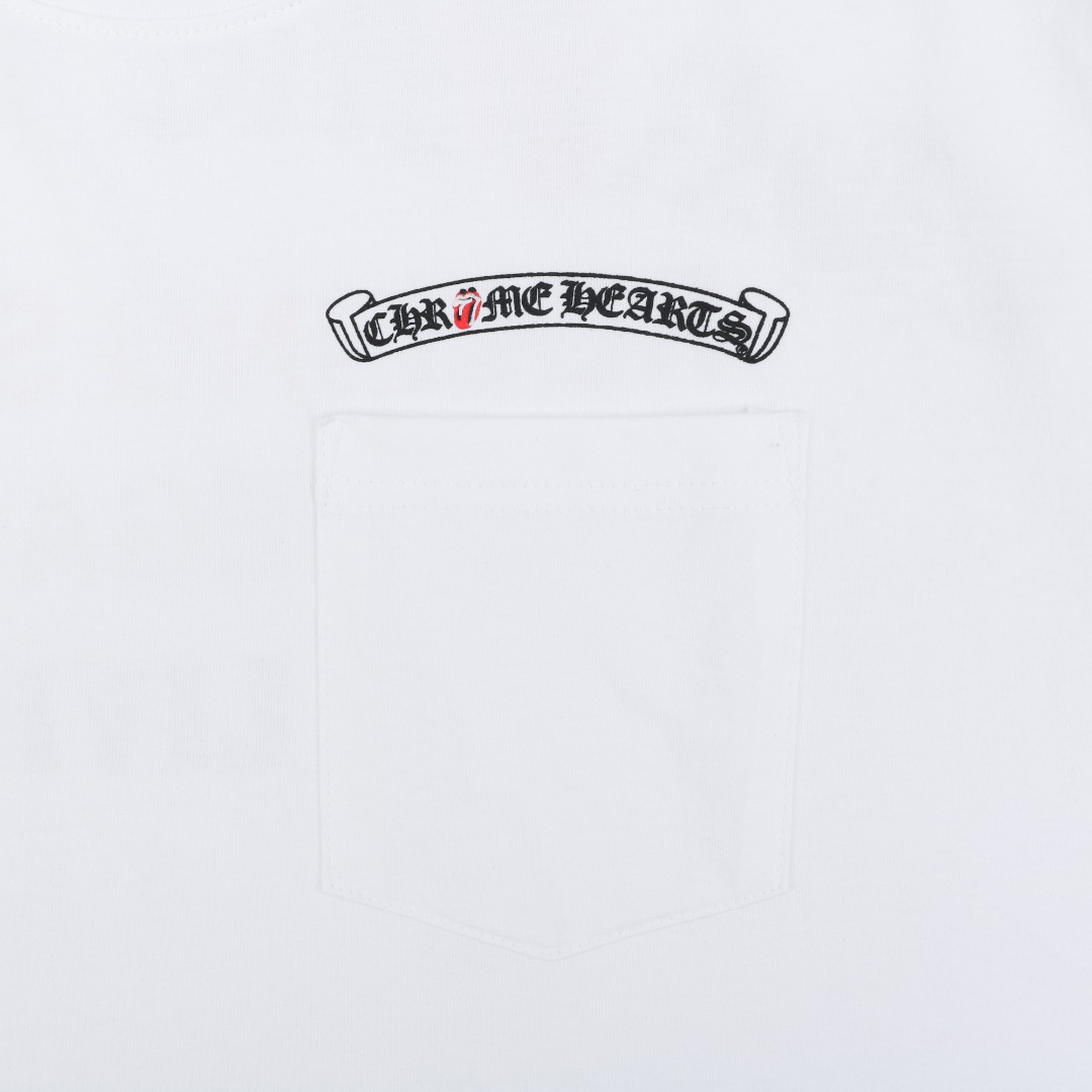 クロムハーツ Rolling Stones ラスベガス ポケット Tシャツ ホワイト 1383-120240103LVER 画像 5