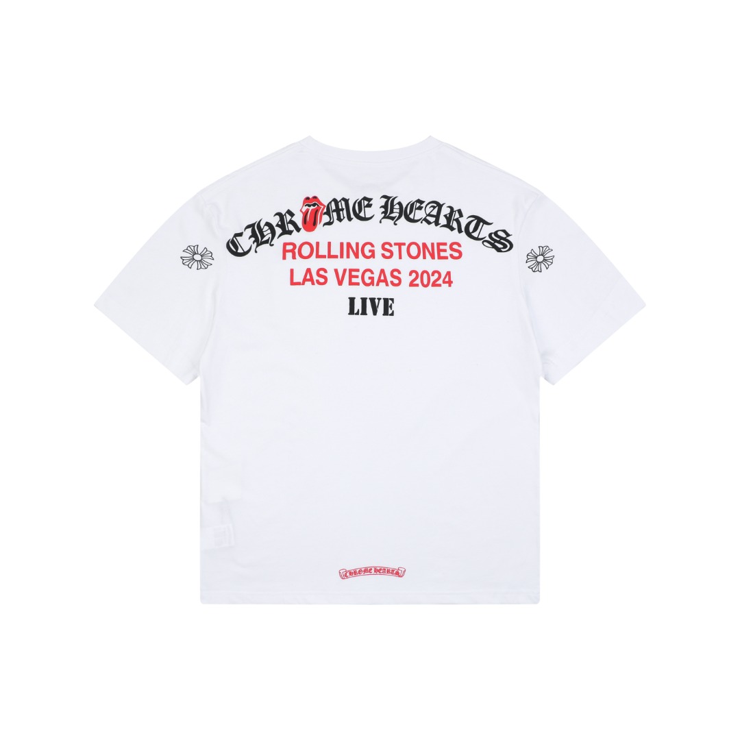 クロムハーツ Rolling Stones ラスベガス ポケット Tシャツ ホワイト 1383-120240103LVER 画像 9