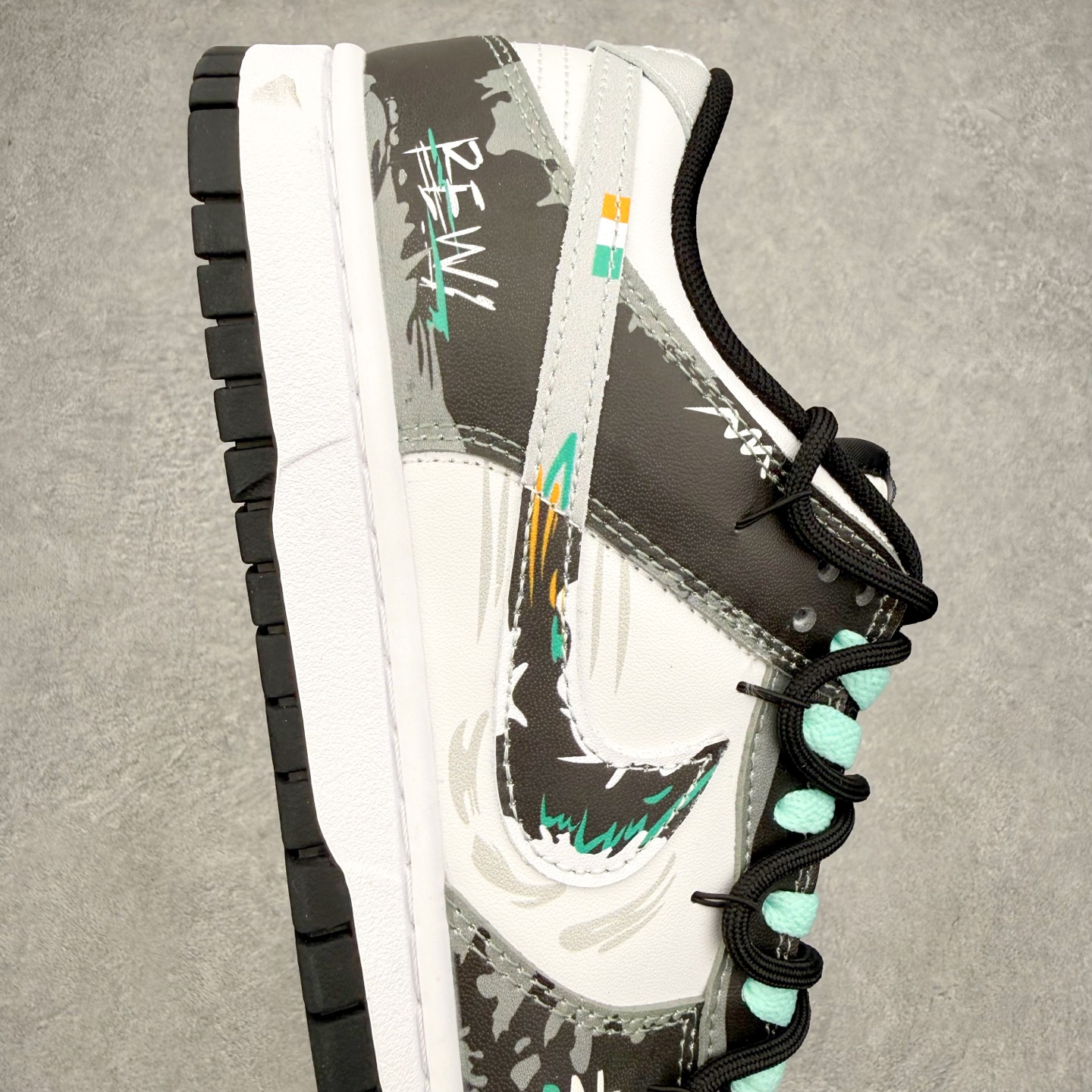 ナイキ Dunk Low Retro スプラッター ホワイト/ブラック DD1391-100 画像 6