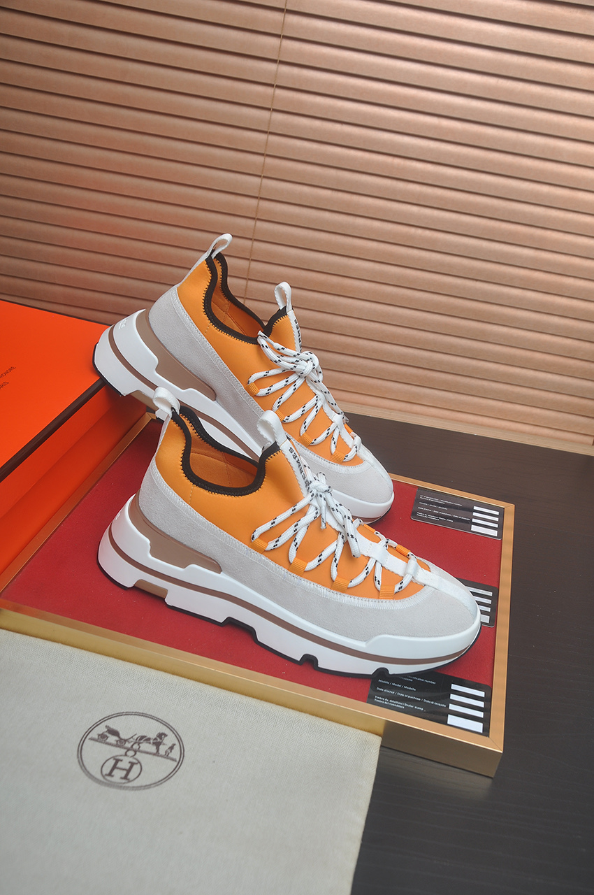 エルメス Trail スニーカー ホワイト/オレンジ 画像 6