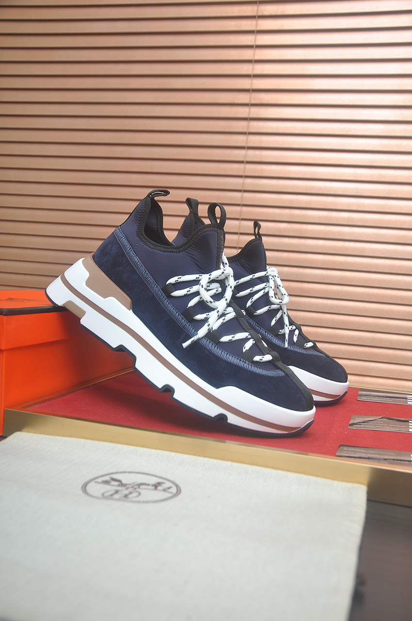 エルメス Trail スニーカー ネイビー/ホワイト 画像 3