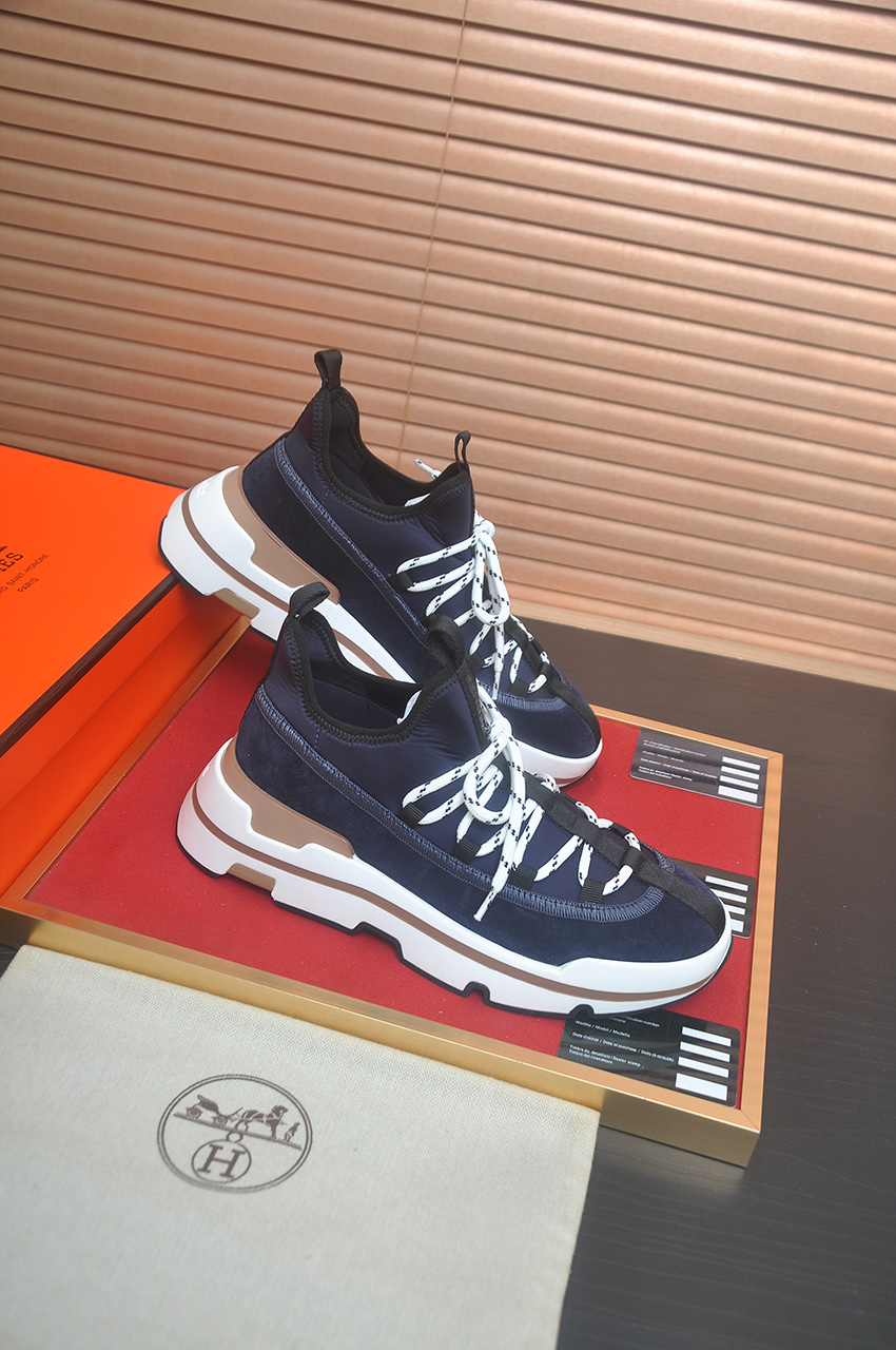 エルメス Trail スニーカー ネイビー/ホワイト 画像 6