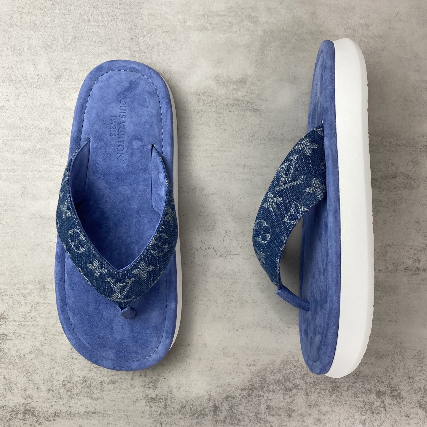 ルイヴィトン LV Flip トング ブルー モノグラムデニム 1AK7TM 詳細画像 3
