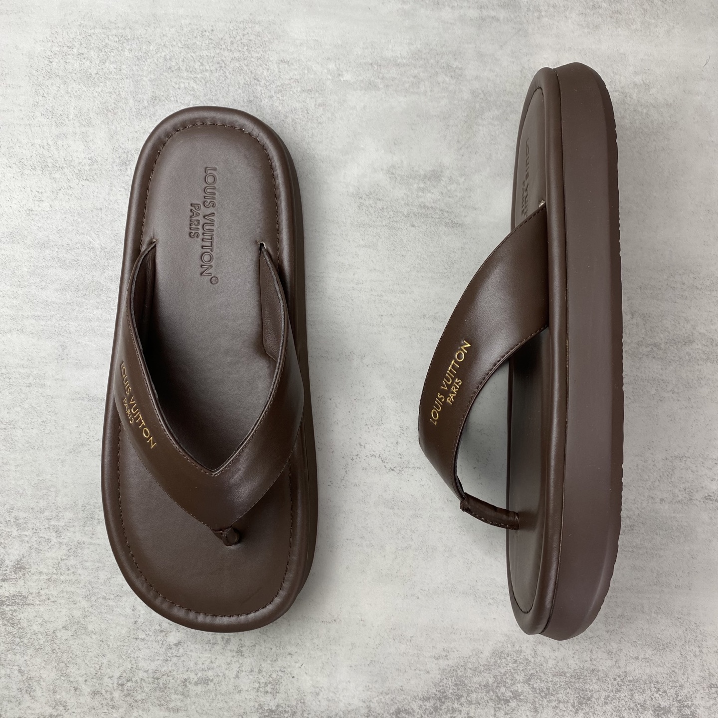 ルイヴィトン LV Flip トング ブラウン モノグラムレザー 画像 3