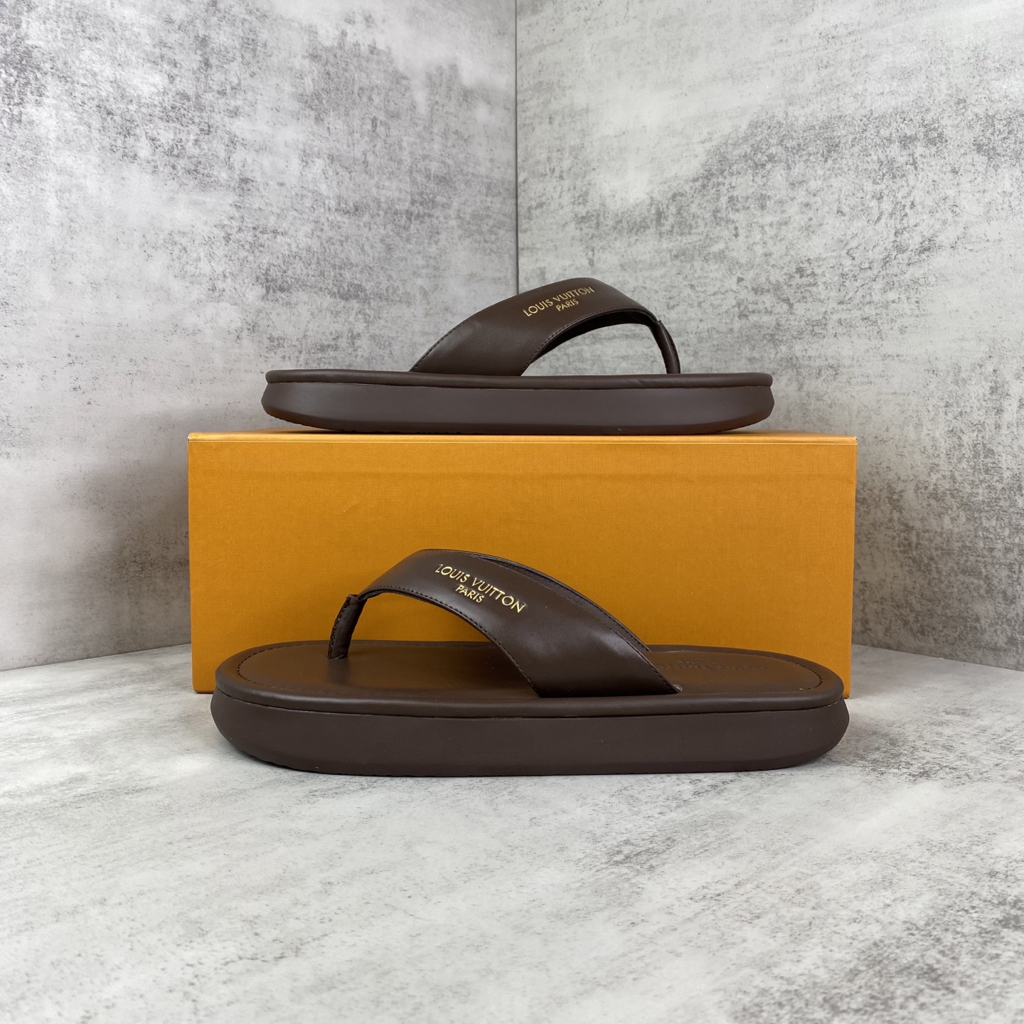 ルイヴィトン LV Flip トング ブラウン モノグラムレザー 画像 6